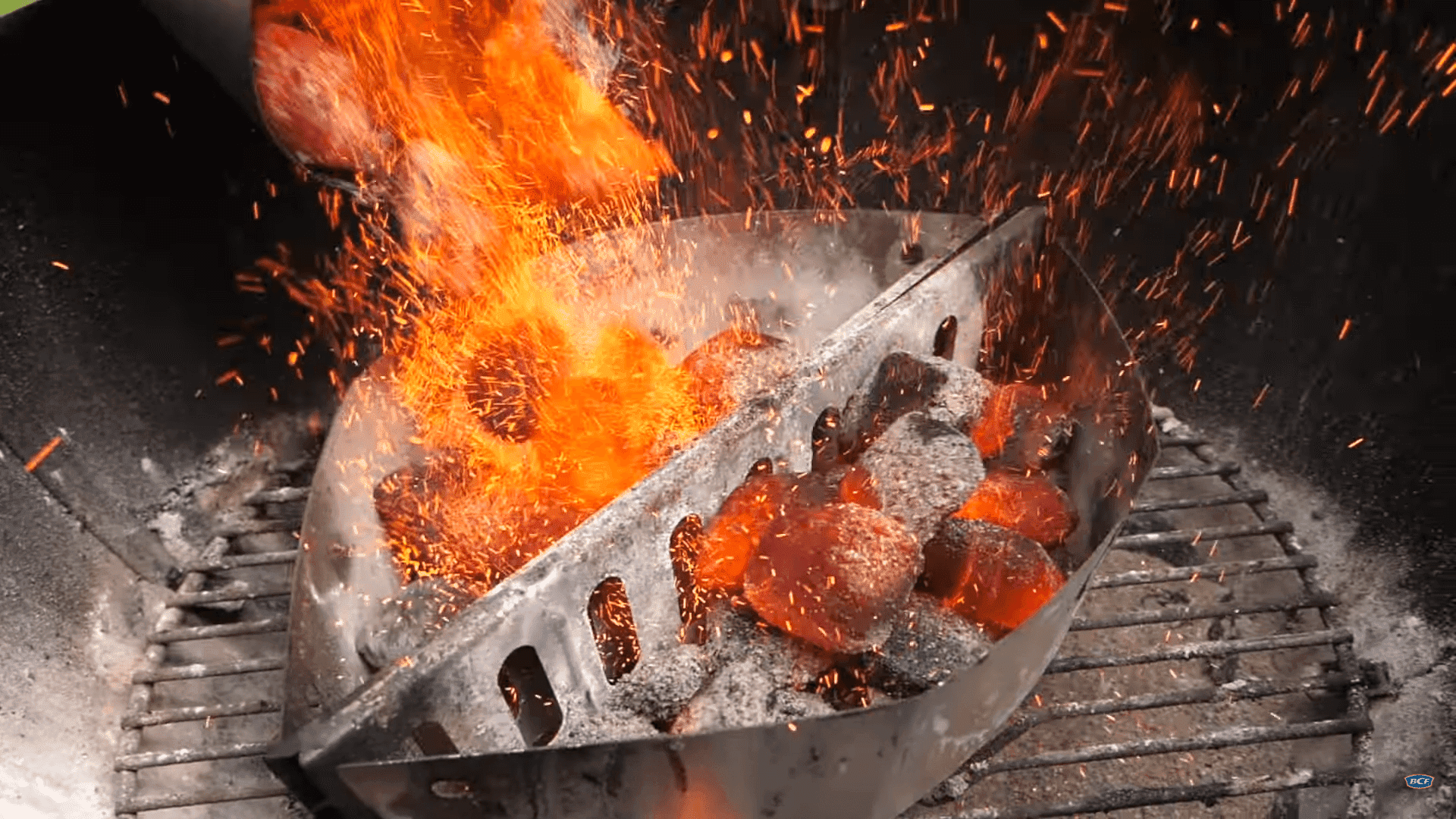 Getting your coals nice and hot is important for a good smoke charcoal BBQ
